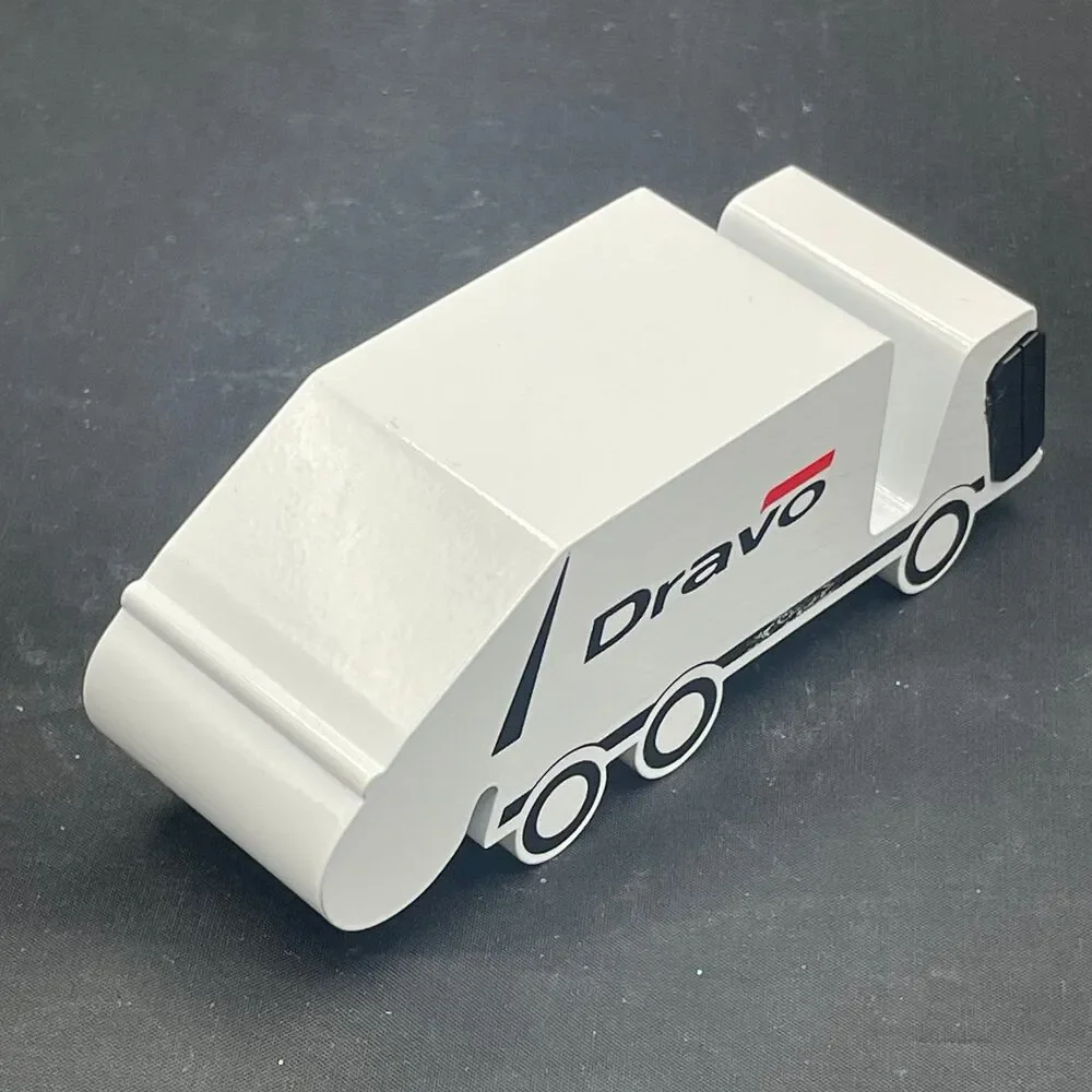 Vintage Dravo Quartz Truck Desk Clock Heavy Metal Collectible Paperweight Office